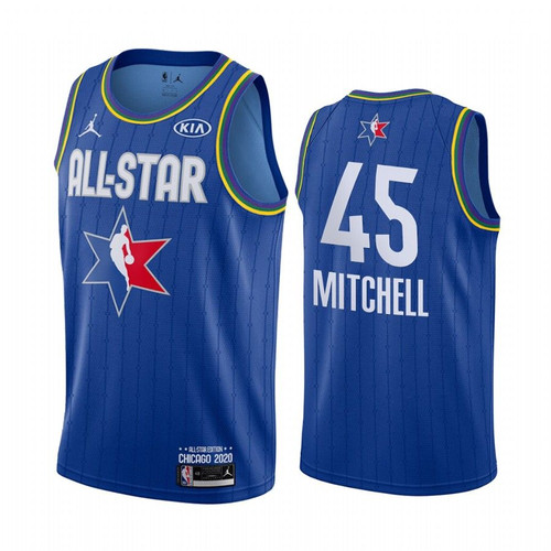 2020 All-Star Game Jersey Kobe Forever Utah Jazz Donovan Mitchell #45 Blue