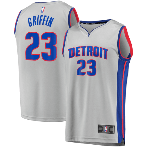 Blake Griffin Detroit Pistons Fanatics Branded Fast Break Alternate Gray Statement Edition 3D Jersey