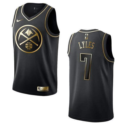 Denver Nuggets 7 Trey Lyles Golden Edition Black 3D Jersey
