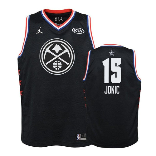 Youth Denver Nuggets #15 Nikola Jokic 2019 All-Star Jersey - Black