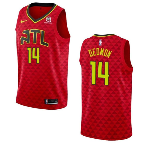 Atlanta Hawks 14 Dewayne Dedmon Statement Swingman Red 3D Jersey