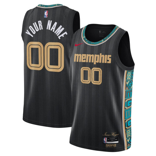 Memphis Grizzlies Nike 2020/21 Swingman Custom Jersey Black - City Edition