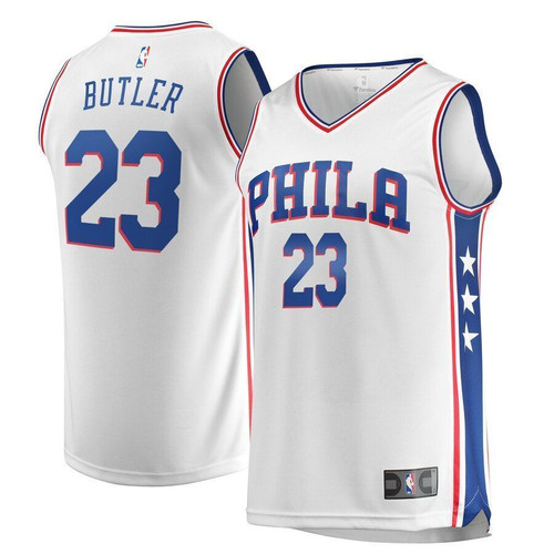 Jimmy Butler Philadelphia 76Ers Fanatics Branded Fast Break Replica White Association Edition 3D Jersey