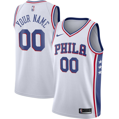 Philadelphia 76ers Nike Replica Replica Replica 2020/21 Swingman Custom Jersey - Association Edition - White
