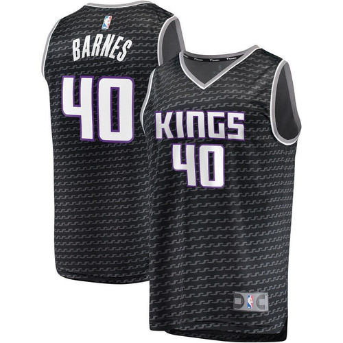 Harrison Barnes Sacramento Kings Fanatics Branded Fast Break Player Replica Statement Edition Black 3D Jersey