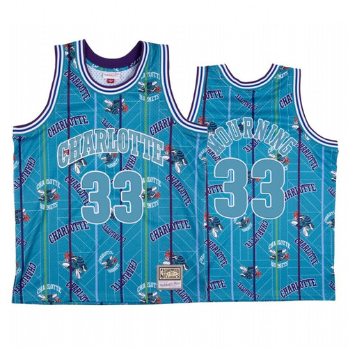 Alonzo Mourning #33 Charlotte Hornets Blue Tear Up Pack Jersey