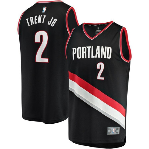 Gary Trent Jr. Portland Trail Blazers Fanatics Branded Fast Break Replica Player Icon Edition Black 3D Jersey