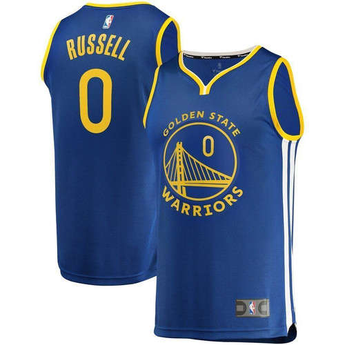 D'Angelo Russell Golden State Warriors Fanatics Branded Fast Break Replica Player Royal Icon Edition 3D Jersey
