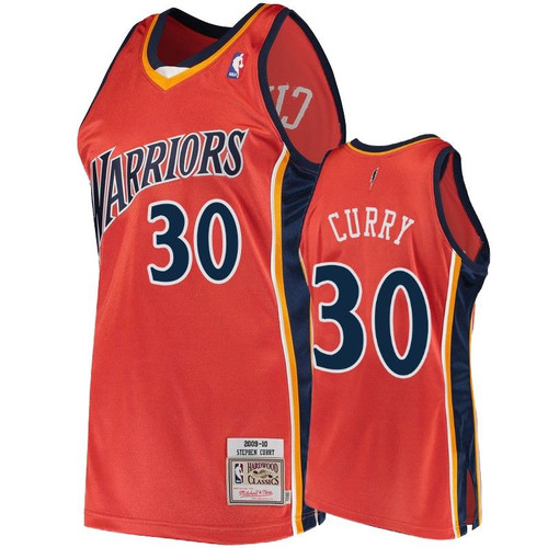 Golden State Warriors #30 Stephen Curry Orange 2009-10 Hardwood Classics Jersey
