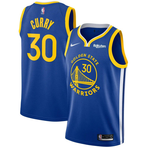 Men'S Nike Stephen Curry Royal Golden State Warriors Swingman Badge Jersey - Icon Edition