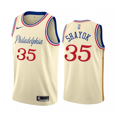 Marial Shayok Philadelphia 76Ers 2019-20 Cream City Edition Jersey