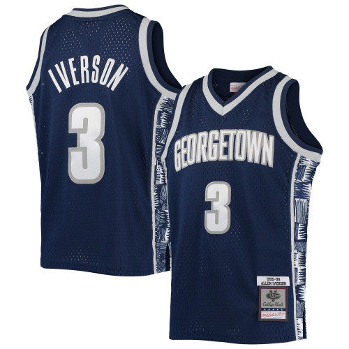 Allen Iverson Georgetown Hoyas Mitchell & Ness 1995-96 Replica Swingman Jersey - Navy