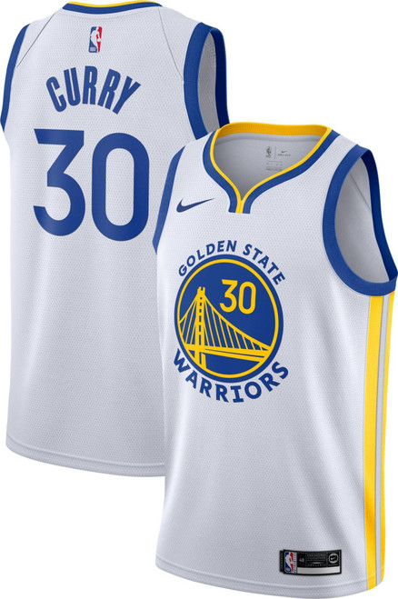 Nike Men'S Golden State Warriors Stephen Curry #30 White Dri-Fit Swingman Jersey
