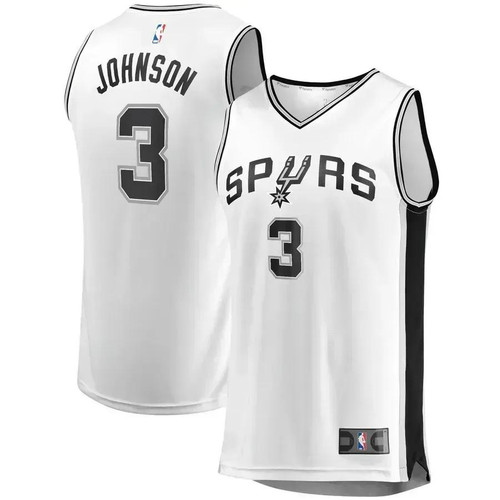 Keldon Johnson San Antonio Spurs Fast Break Jersey White - Association Edition