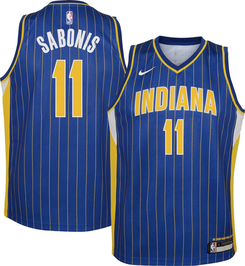 Nike Youth 2020-21 City Edition Indiana Pacers Domantas Sabonis #11 Dri-Fit Swingman Jersey