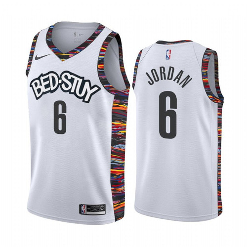 Brooklyn Nets Deandre Jordan White 2019-20 City Jersey