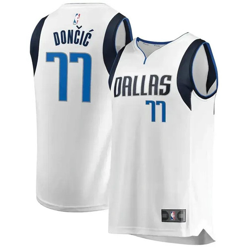 Luka Doncic Dallas Mavericks Fast Break Replica Jersey - Association Edition - White