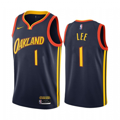 Damion Lee Golden State Warriors Navy City Edition Oakland 2020-21 Jersey