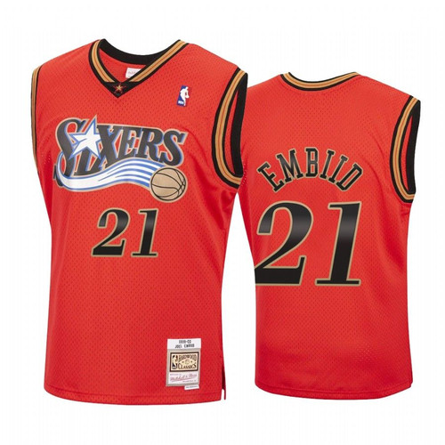 Joel Embiid #21 Philadelphia 76Ers Reload Jersey Red