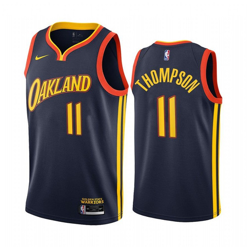 Klay Thompson Golden State Warriors Navy City Edition Oakland 2020-21 Jersey