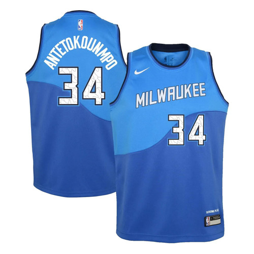 Giannis Antetokounmpo Milwaukee Bucks Nike Toddler 2020/21 Swingman Jersey Royal - City Edition