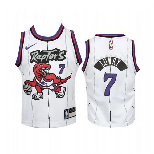 Kyle Lowry Toronto Raptors Kids White Hardwood Classics Jersey