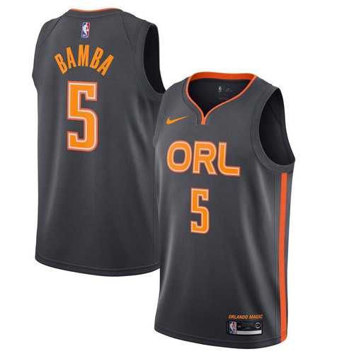 Mohamed Bamba Orlando Magic 2020 Finished Jersey Charcoal City Edition
