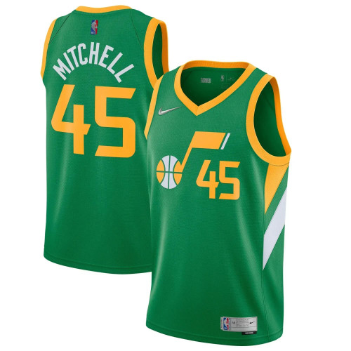 Utah Jazz Nike Earned Edition Swingman Jersey - Donovan Mitchell - Mens