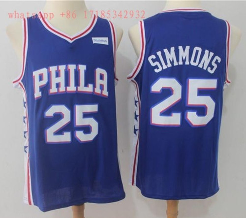 Philadelphia 76Ers Ben Simmons #25 2020 Nba New Arrival Blue Jersey