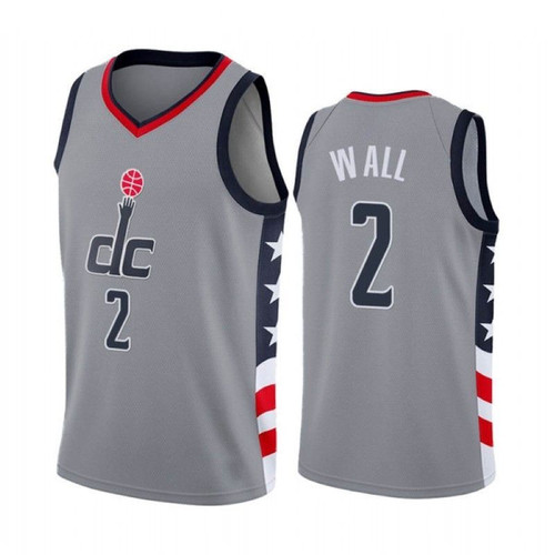 Washington Wizards John Wall #2 Nba 2020 New Arrival Grey Jersey