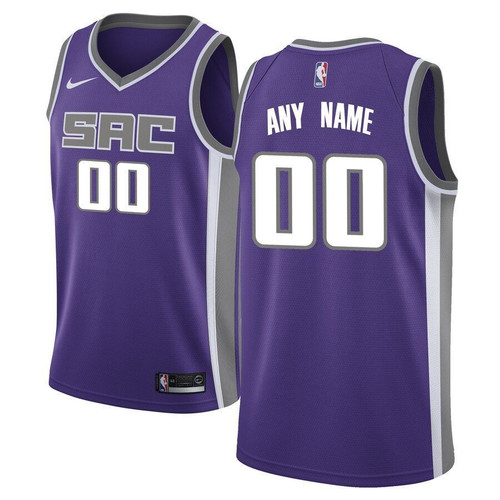 Sacramento Kings Custom Jersey Purple Icon Edition 2019