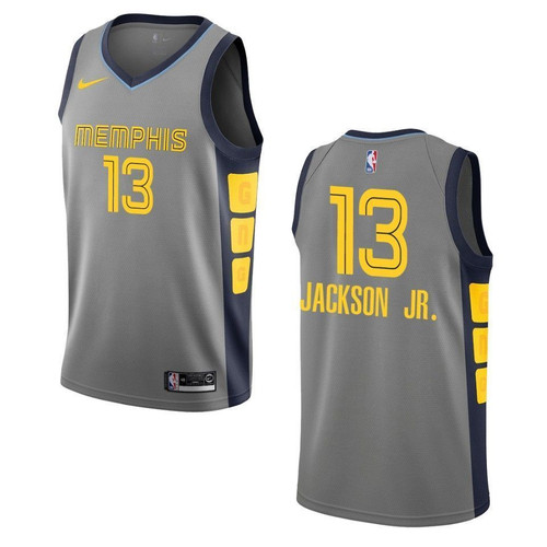 Memphis Grizzlies 13 Jaren Jackson Jr. City Swingman Gray 3D Jersey