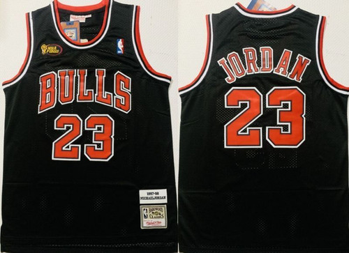 Chicago Bulls Michael Jordan23 Nba Throwback Black Jersey Jersey