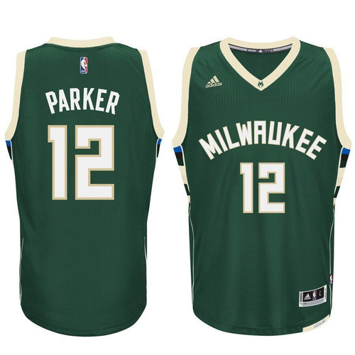 Jabari Parker Milwaukee Bucks Adidas Swingman Climacool Hunter Green 3D Jersey