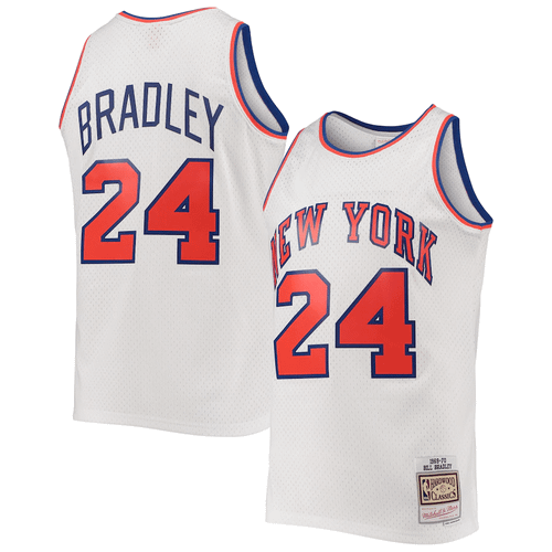 Bill Bradley New York Knicks Mitchell & Ness Hardwood Classics Swingman White 3D Jersey