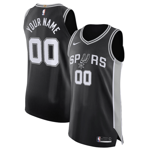 San Antonio Spurs Nike  Custom Jersey Black - Icon Edition