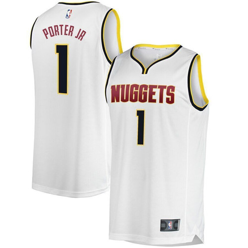 Michael Porter Jr. Denver Nuggets Fanatics Branded Fast Break Association Edition White 3D Jersey