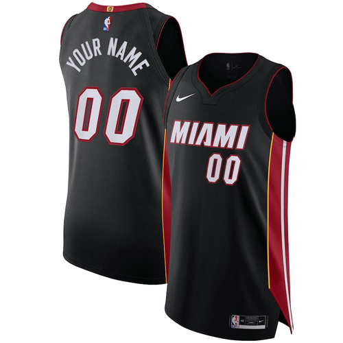 Miami Heat Nike  Custom Jersey Black - Icon Edition