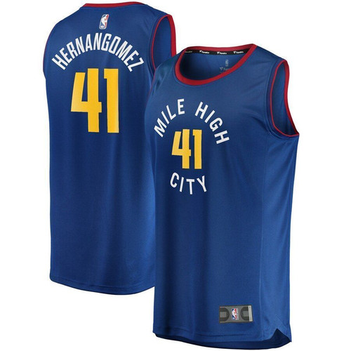 Juan Hernangomez Denver Nuggets Fanatics Branded Fast Break Player Statement Edition Blue 3D Jersey