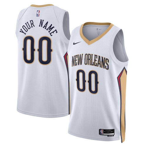 New Orleans Pelicans Nike Replica Replica Replica Unisex 2022/23 Swingman Custom Jersey White - Association Edition