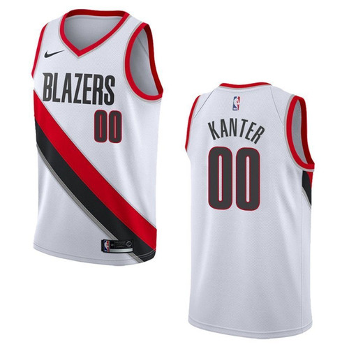 Portland Trail Blazers 00 Enes Kanter Association Swingman White 3D Jersey