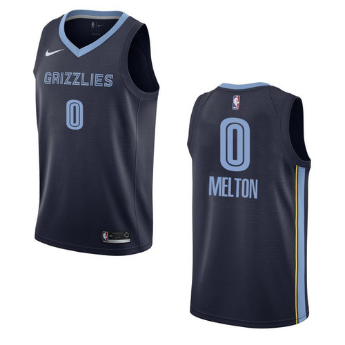 Memphis Grizzlies 0 De'Anthony Melton Icon Swingman Navy 3D Jersey