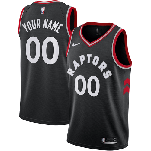 Toronto Raptors Nike Custom Swingman Jersey Black - Statement Edition