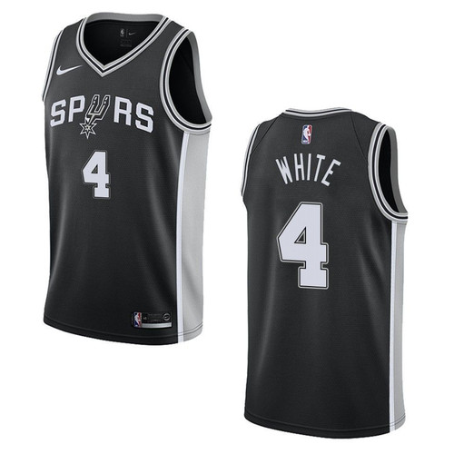 San Antonio Spurs 4 Derrick White Icon Swingman Black 3D Jersey