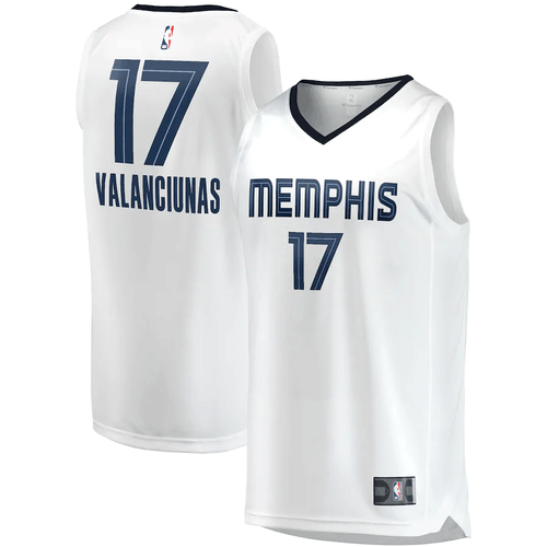Jonas Valanciunas Memphis Grizzlies Fanatics Branded Fast Break Player White Association Edition 3D Jersey