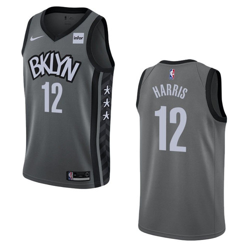 2021 20 Brooklyn Nets 12 Joe Harris Statement Swingman Gray 3D Jersey