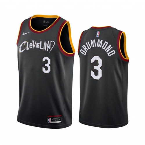 Andre Drummond Cleveland Cavaliers 2020-21 Black City Jersey New Uniform
