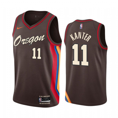 Enes Kanter Portland Trail Blazers 2020-21 Charcoal City Jersey 2020 Trade