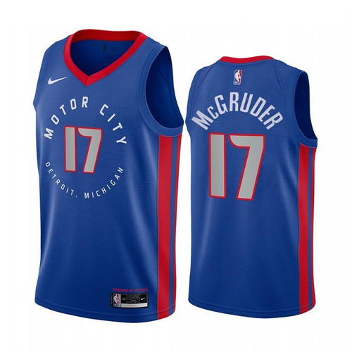 Detroit Pistons Rodney Mcgruder #17 Blue 2020-21 City Jersey