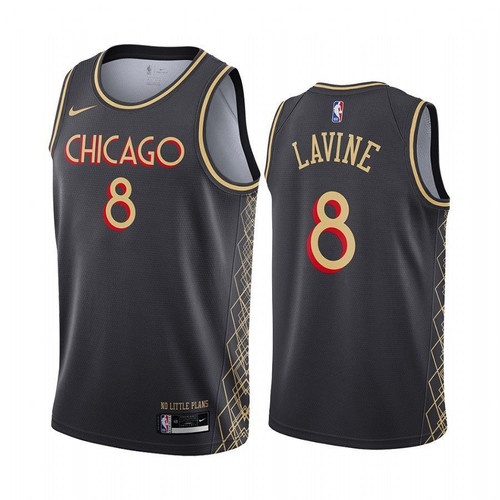 Zach Lavine Chicago Bulls Black Motor City Edition No Little Plans 2020-21 Jersey